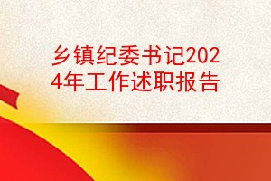 乡镇纪委书记2024年工作述职报告